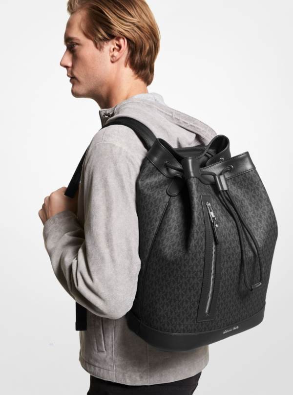Damske Batohy Michael Kors Hudson Logo Čierne - Kabelky Michael Kors Sleva | AJOHP-1360